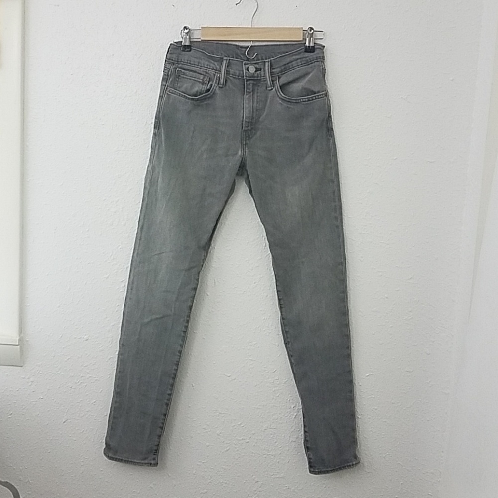 levi's W28 L32 faded black gray straight leg jeans - Picture 6 of 7